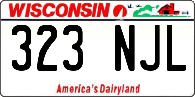 WI license plate 323NJL