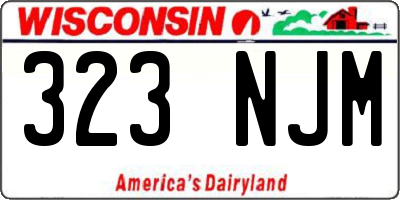 WI license plate 323NJM