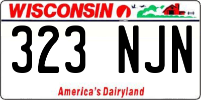 WI license plate 323NJN