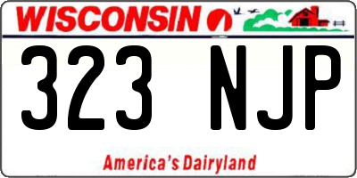 WI license plate 323NJP