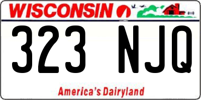 WI license plate 323NJQ