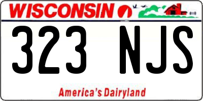 WI license plate 323NJS