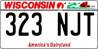 WI license plate 323NJT