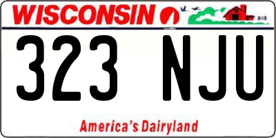 WI license plate 323NJU