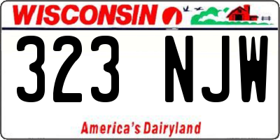 WI license plate 323NJW