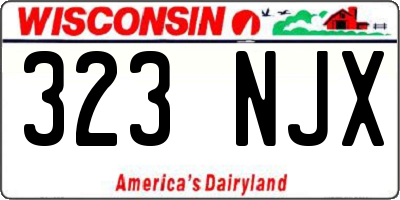 WI license plate 323NJX