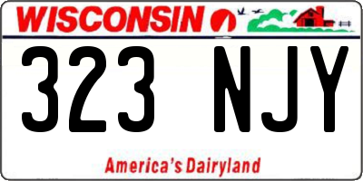 WI license plate 323NJY