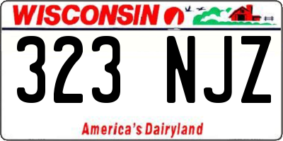WI license plate 323NJZ