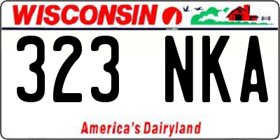 WI license plate 323NKA