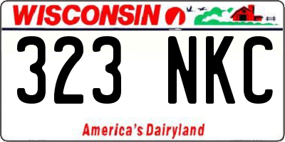 WI license plate 323NKC