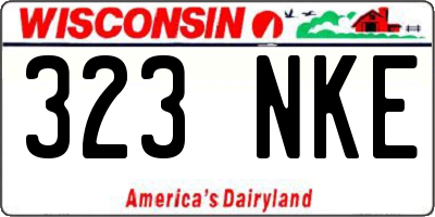 WI license plate 323NKE