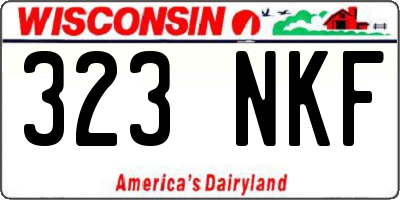 WI license plate 323NKF