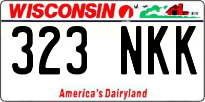 WI license plate 323NKK