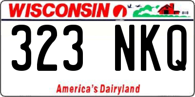 WI license plate 323NKQ