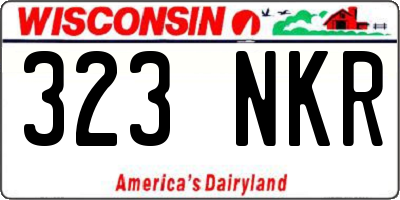 WI license plate 323NKR