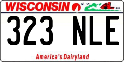 WI license plate 323NLE