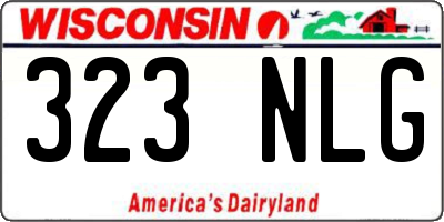 WI license plate 323NLG