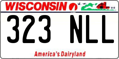 WI license plate 323NLL