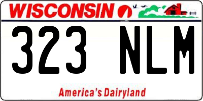 WI license plate 323NLM