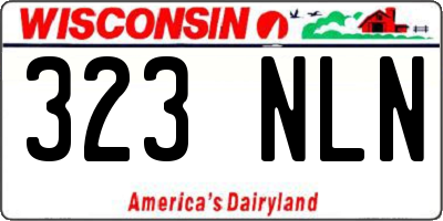 WI license plate 323NLN