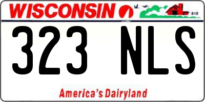 WI license plate 323NLS