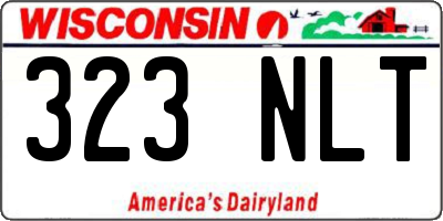 WI license plate 323NLT