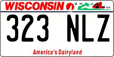 WI license plate 323NLZ