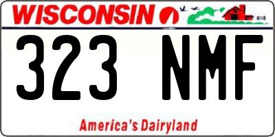 WI license plate 323NMF
