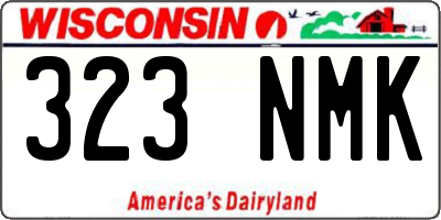WI license plate 323NMK
