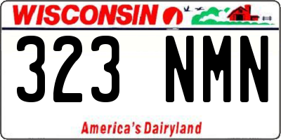 WI license plate 323NMN