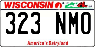 WI license plate 323NMO