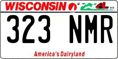 WI license plate 323NMR