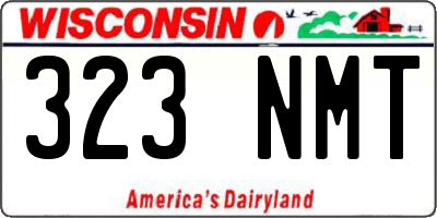 WI license plate 323NMT