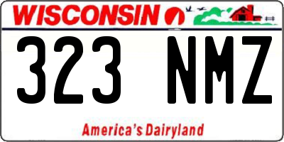 WI license plate 323NMZ