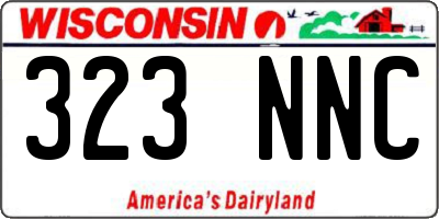 WI license plate 323NNC