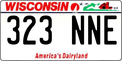 WI license plate 323NNE