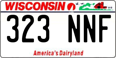 WI license plate 323NNF