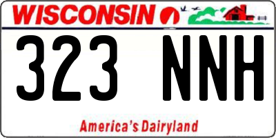 WI license plate 323NNH