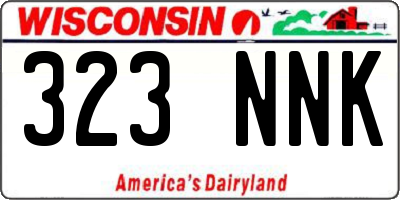 WI license plate 323NNK
