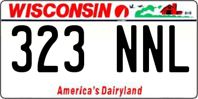 WI license plate 323NNL