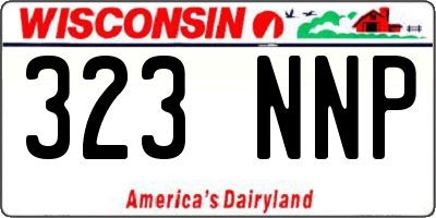 WI license plate 323NNP