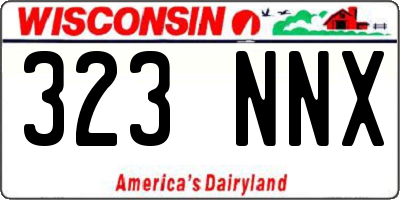 WI license plate 323NNX