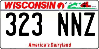 WI license plate 323NNZ