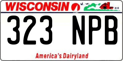 WI license plate 323NPB
