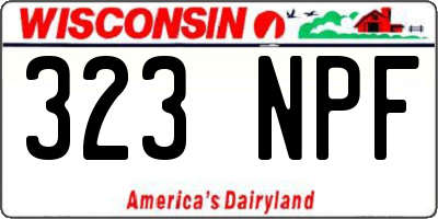 WI license plate 323NPF