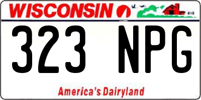 WI license plate 323NPG
