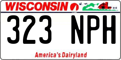 WI license plate 323NPH