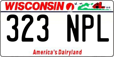 WI license plate 323NPL