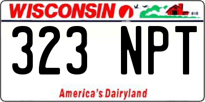 WI license plate 323NPT