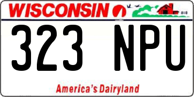 WI license plate 323NPU